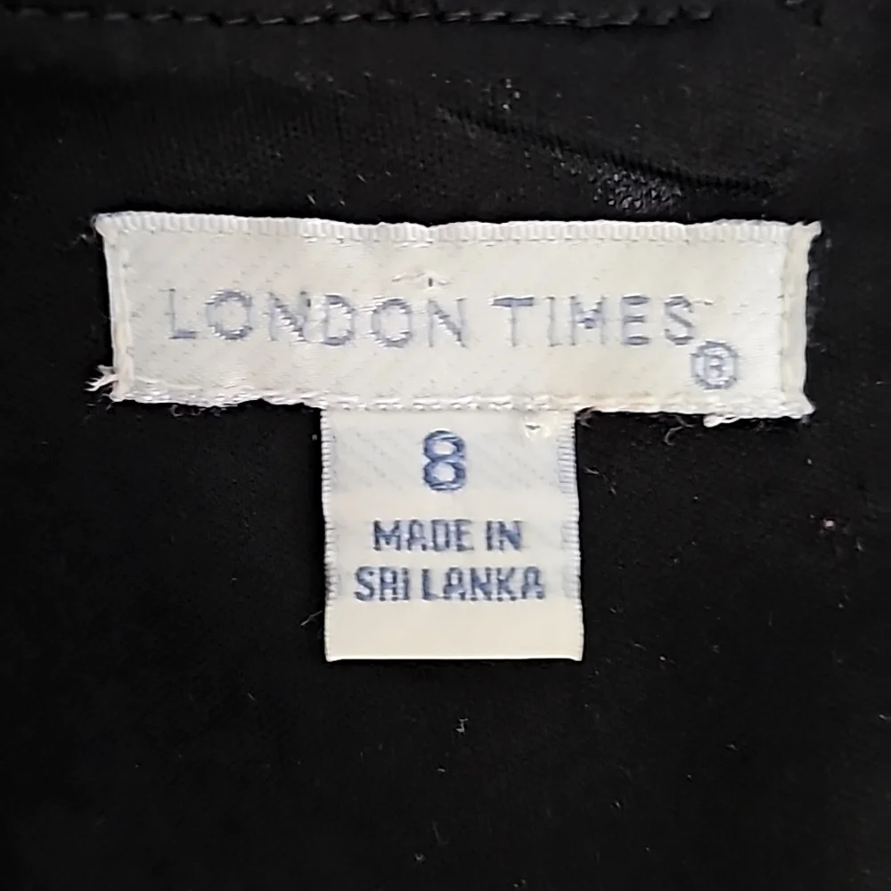 London Times Jeweltones Abstract Paint Splash Tiered Sleeveless Mesh Dress - Picture 3 of 15